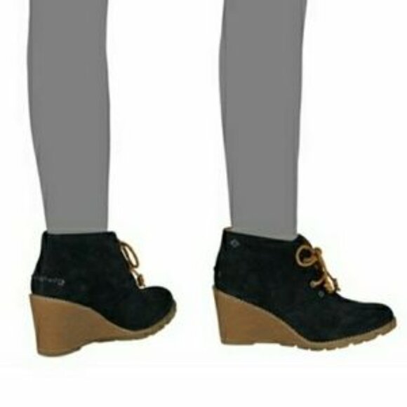 Sperry Top-Sider Stella Prow Suede Ankle Booties in Black & Tan - Size 8M - Picture 14 of 16